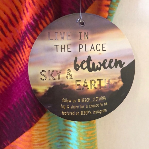 BeBop asymmetric blur strip maxi dress - Picture 6 of 7